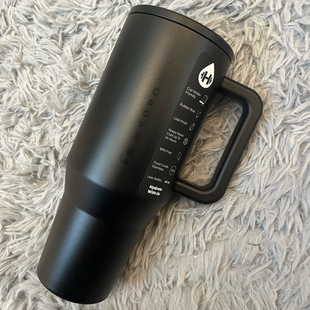 NWT Black hydrojug traveler tumbler 40 oz